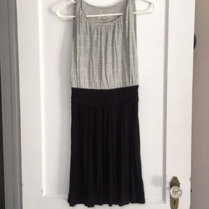 Loft black/white striped dress